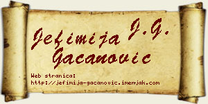 Jefimija Gačanović vizit kartica